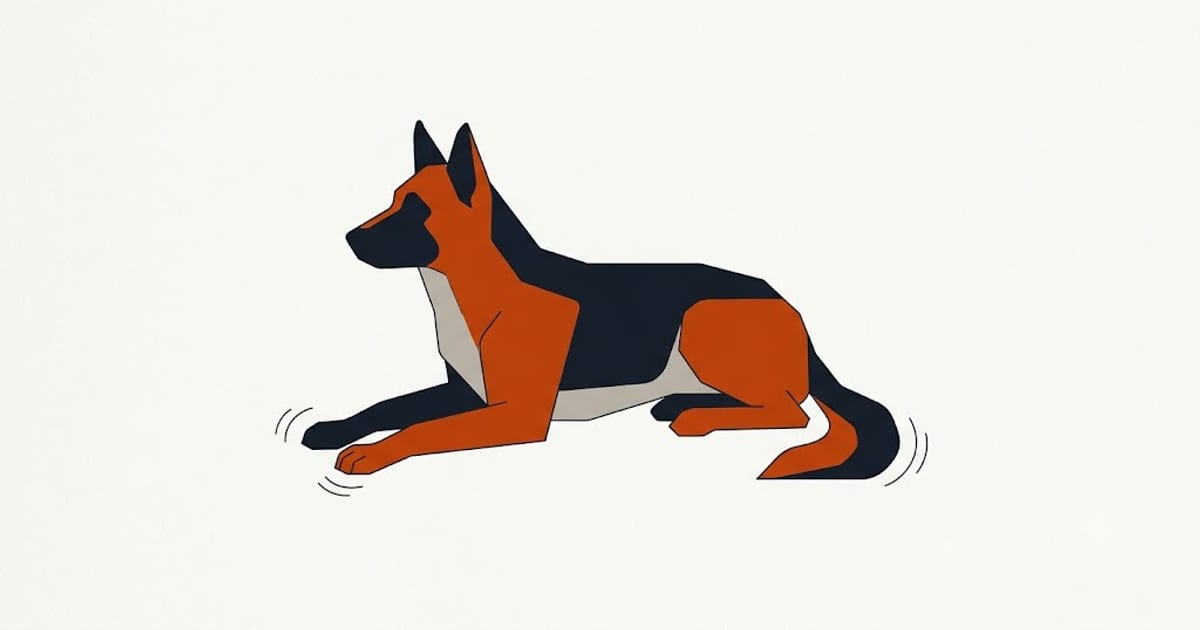 A sleeping dog with its paws twitching