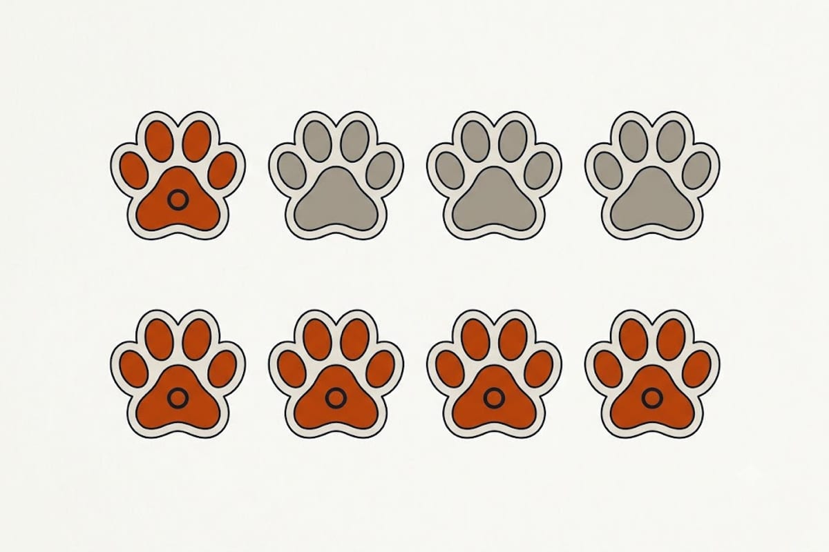 One paw and all four paws mean different things