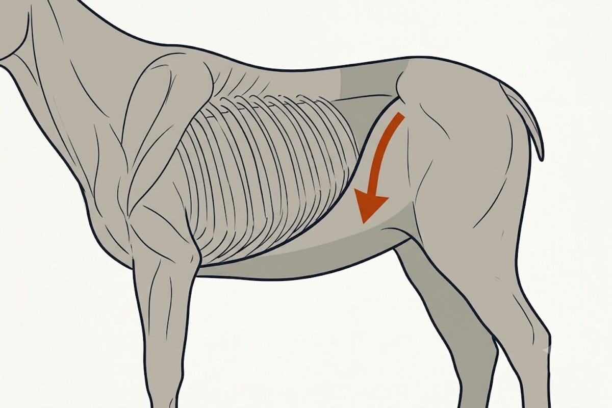 Checking body condition by hand